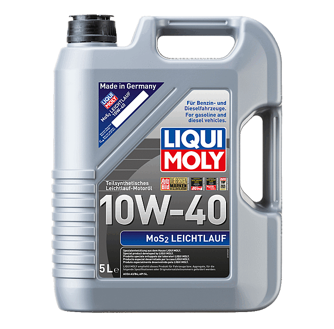 Ulei motor Liqui Moly MoS₂ Leichtlauf 10W-40, semi-sintetic, protecție anti-uzură - 5L