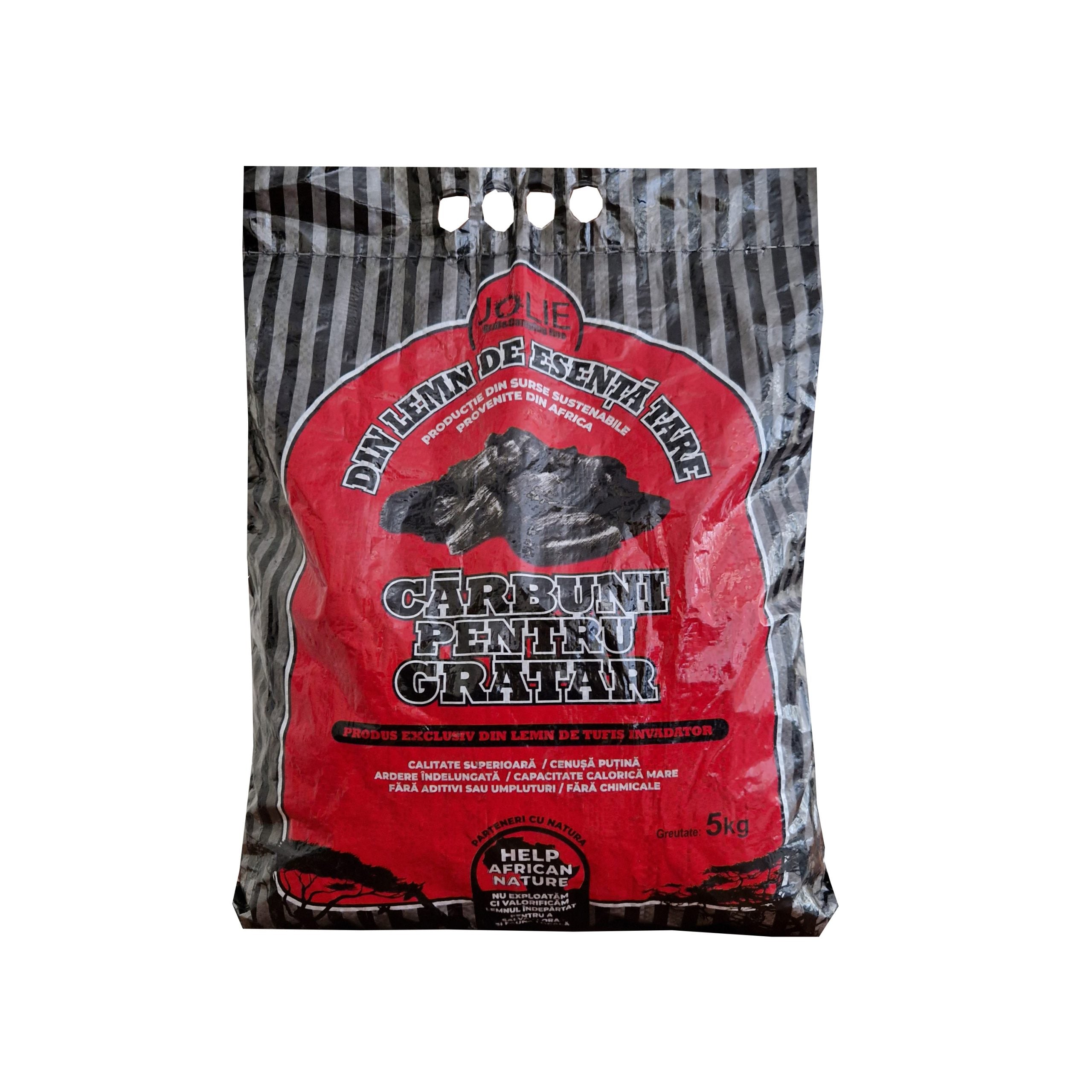 Cărbuni pentru grătar JOLIE 5 kg – Cărbune BBQ Premium, Ardere Rapidă și Putere Calorică Mare