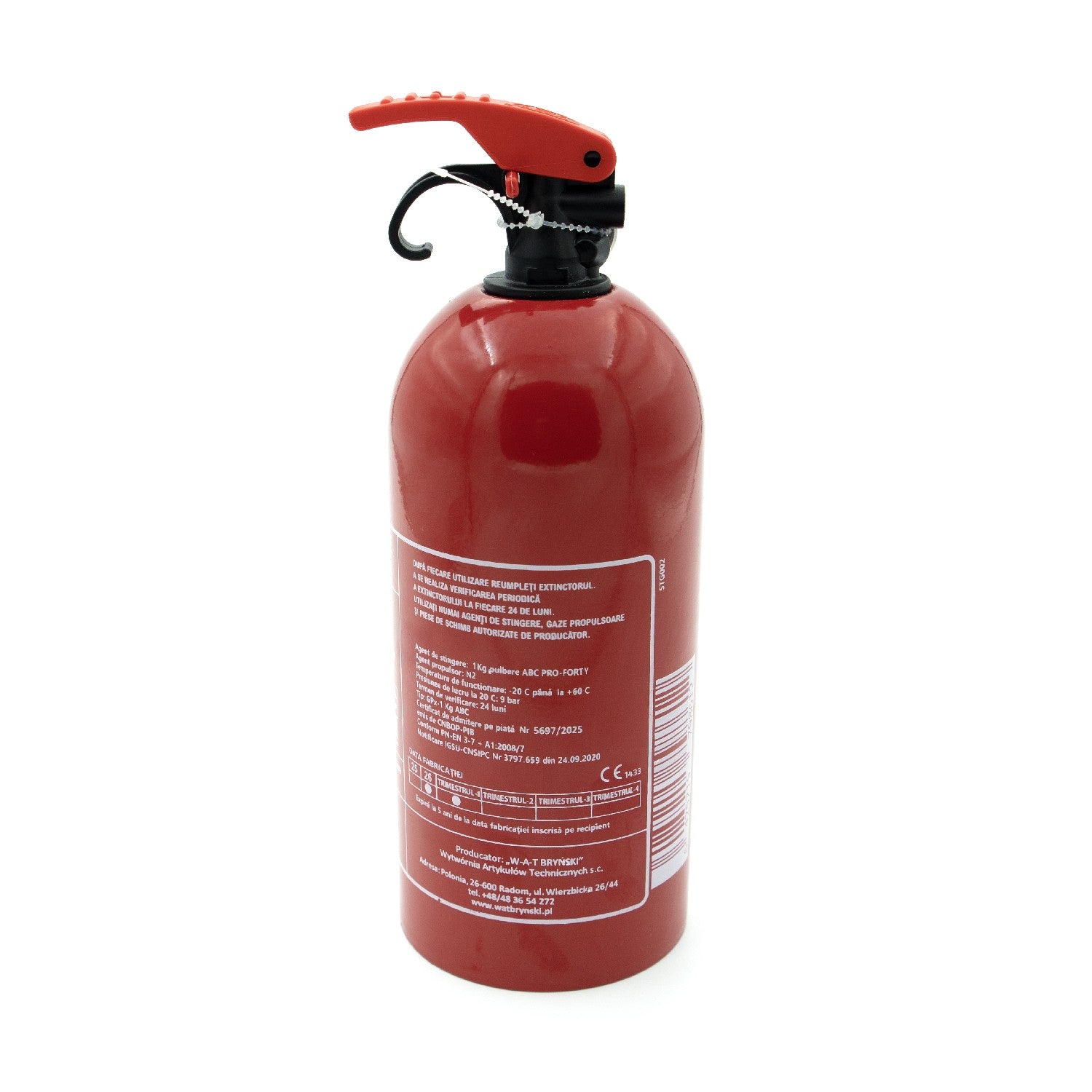 Stingător Auto cu Manometru Omologat RAR – Extinctor P1/P2 pentru Siguranță Rutieră, Obligatoriu în Mașină